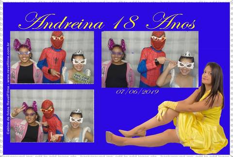 Andreina 18 anos - fotos feito em cabine de selfie RevelFilme'
