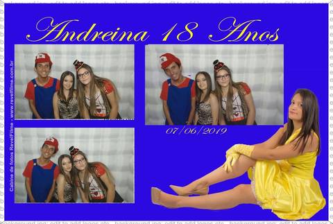 Andreina 18 anos - fotos feito em cabine de selfie RevelFilme'