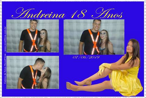 Andreina 18 anos - fotos feito em cabine de selfie RevelFilme'