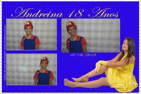 Andreina 18 anos - fotos feito em cabine de selfie RevelFilme'