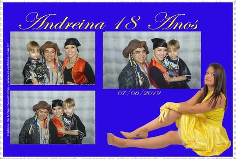 Andreina 18 anos - fotos feito em cabine de selfie RevelFilme'