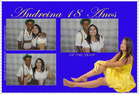 Andreina 18 anos - fotos feito em cabine de selfie RevelFilme'
