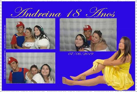Andreina 18 anos - fotos feito em cabine de selfie RevelFilme'