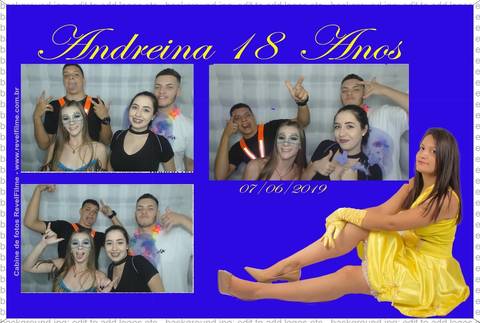 Andreina 18 anos - fotos feito em cabine de selfie RevelFilme'