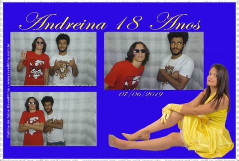 Andreina 18 anos - fotos feito em cabine de selfie RevelFilme'