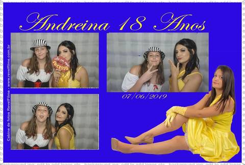 Andreina 18 anos - fotos feito em cabine de selfie RevelFilme'