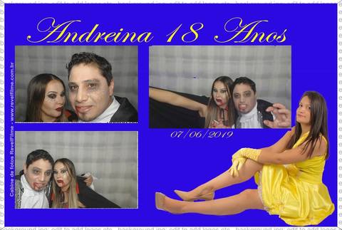 Andreina 18 anos - fotos feito em cabine de selfie RevelFilme'