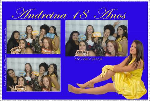 Andreina 18 anos - fotos feito em cabine de selfie RevelFilme'