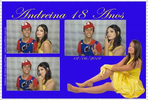 Andreina 18 anos - fotos feito em cabine de selfie RevelFilme'
