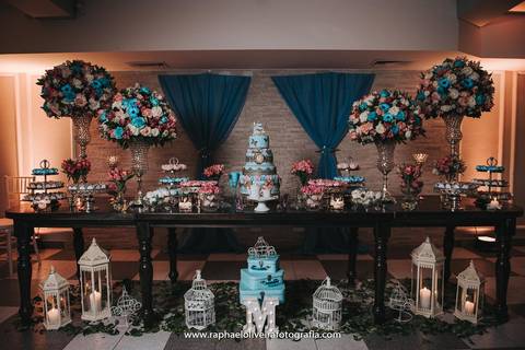 Decoração de debutante com tema cinderela'