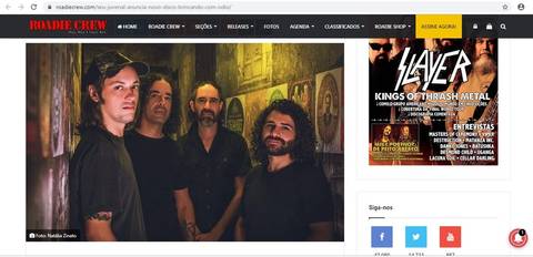 Divulgação do novo EP da banda Seu Juvenal - Ouro Preto/MG
Revista Roadie Crew
Revista Roadie Crew'