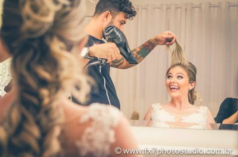 noiva cabelo sorrindo'