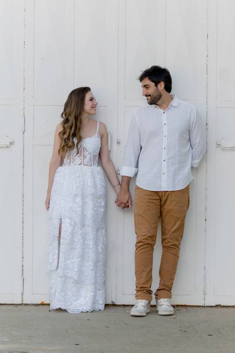 Fotografia de pre wedding no por do sol'