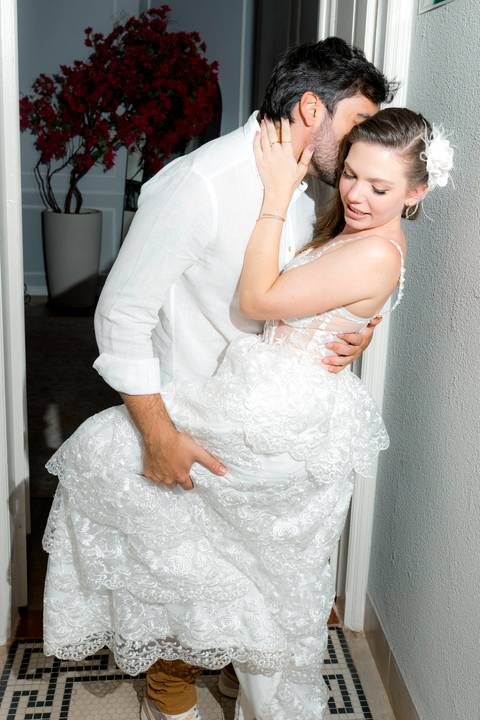Fotografia de pre wedding no por do sol'