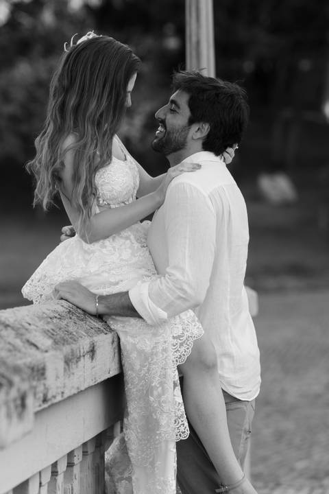 Fotografia de pre wedding no por do sol'