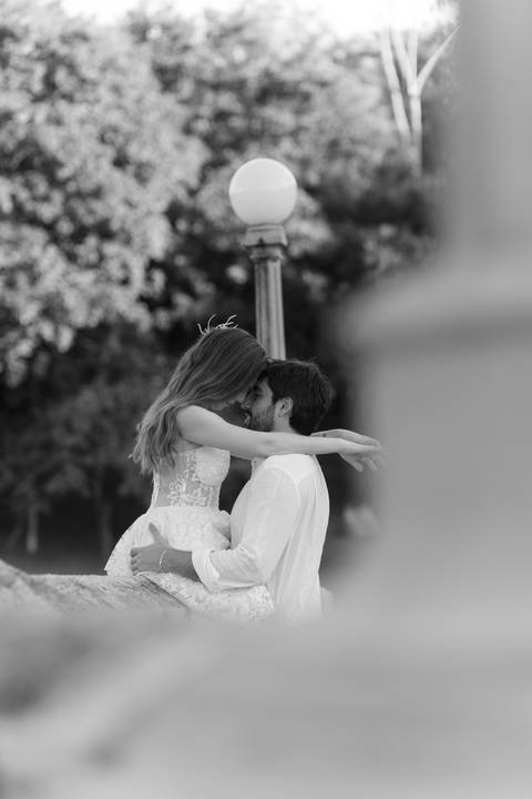 Fotografia de pre wedding no por do sol'