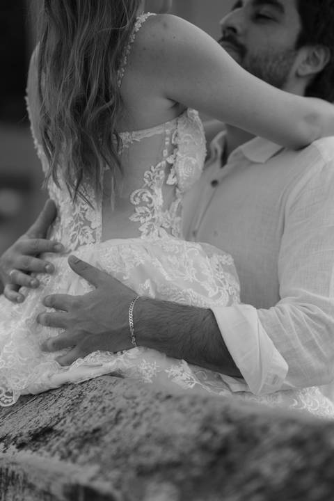 Fotografia de pre wedding no por do sol'