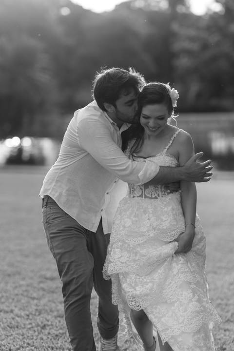Fotografia de pre wedding no por do sol'