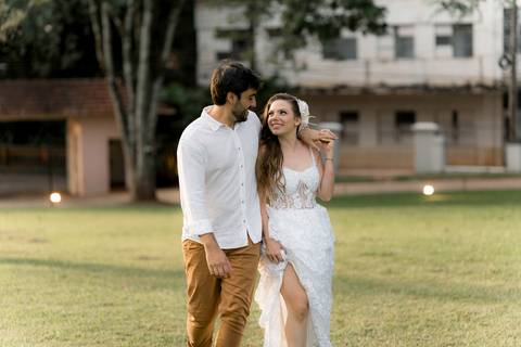 Fotografia de pre wedding no por do sol'