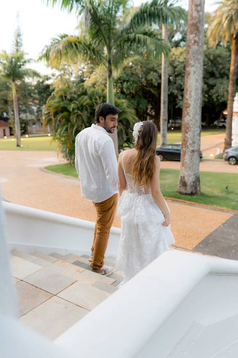 Fotografia de pre wedding no por do sol'