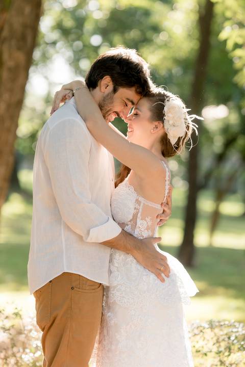 Fotografia de pre wedding no por do sol'