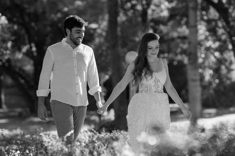 Fotografia de pre wedding no por do sol'