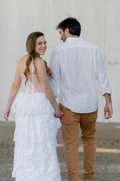 Fotografia de pre wedding no por do sol'
