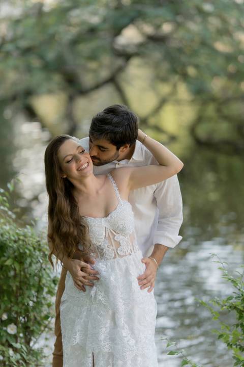 Fotografia de pre wedding no por do sol'