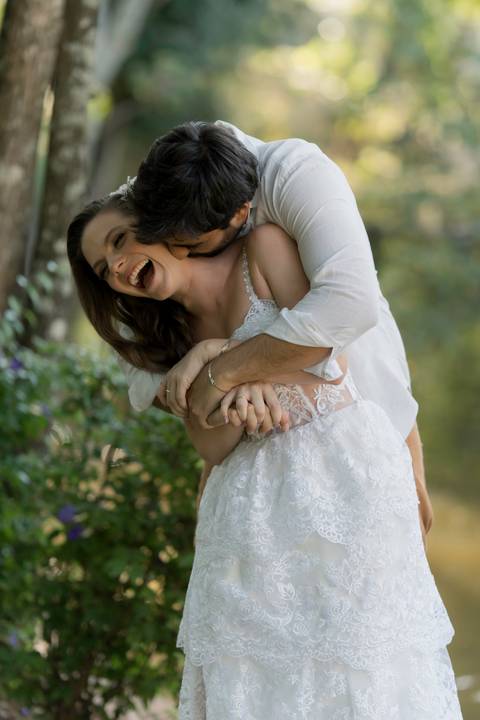 Fotografia de pre wedding no por do sol'