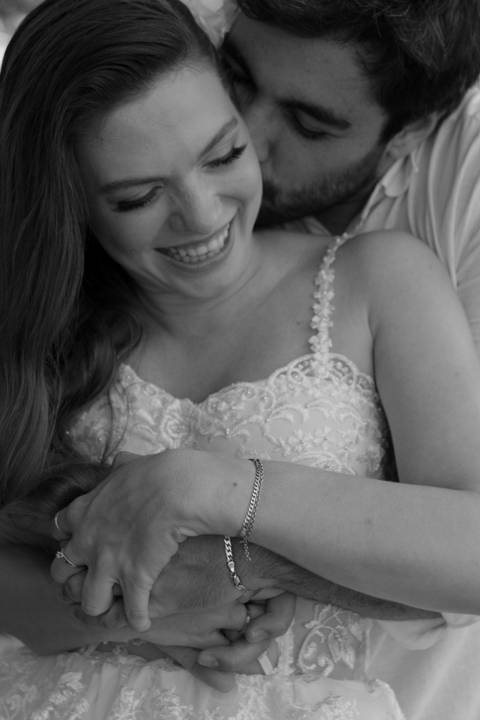 Fotografia de pre wedding no por do sol'