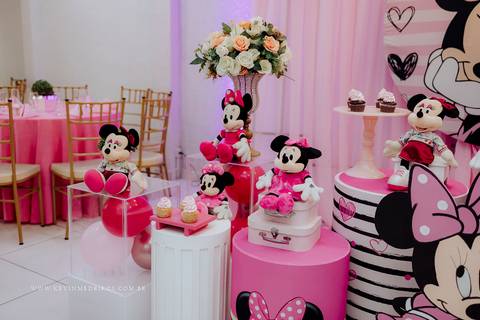 Festa infantil aniversário da Eva 3 anos no Gran Fiesta I e II com decoração minnie por Kevin Medeiros fotógrafo fotografia em Canoas RS'
