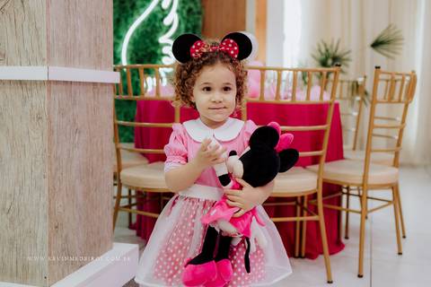 Festa infantil aniversário da Eva 3 anos no Gran Fiesta I e II com decoração minnie por Kevin Medeiros fotógrafo fotografia em Canoas RS'