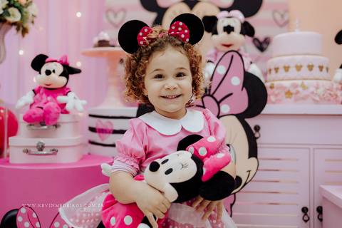 Festa infantil aniversário da Eva 3 anos no Gran Fiesta I e II com decoração minnie por Kevin Medeiros fotógrafo fotografia em Canoas RS'