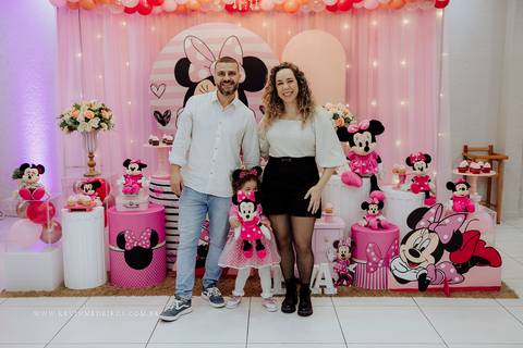 Festa infantil aniversário da Eva 3 anos no Gran Fiesta I e II com decoração minnie por Kevin Medeiros fotógrafo fotografia em Canoas RS'