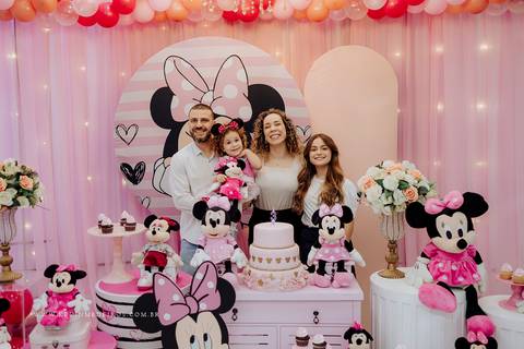 Festa infantil aniversário da Eva 3 anos no Gran Fiesta I e II com decoração minnie por Kevin Medeiros fotógrafo fotografia em Canoas RS'