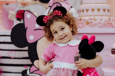 Festa infantil aniversário da Eva 3 anos no Gran Fiesta I e II com decoração minnie por Kevin Medeiros fotógrafo fotografia em Canoas RS'