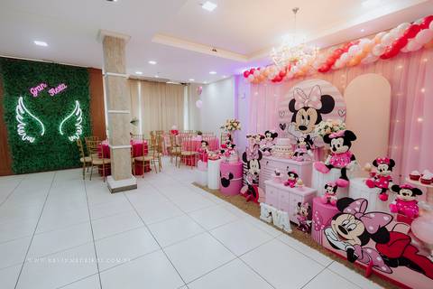 Festa infantil aniversário da Eva 3 anos no Gran Fiesta I e II com decoração minnie por Kevin Medeiros fotógrafo fotografia em Canoas RS'