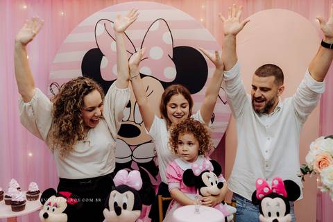 Festa infantil aniversário da Eva 3 anos no Gran Fiesta I e II com decoração minnie por Kevin Medeiros fotógrafo fotografia em Canoas RS'