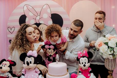 Festa infantil aniversário da Eva 3 anos no Gran Fiesta I e II com decoração minnie por Kevin Medeiros fotógrafo fotografia em Canoas RS'