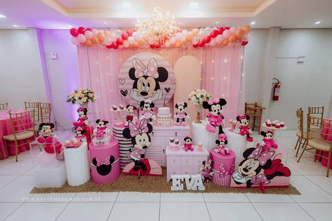 Festa infantil aniversário da Eva 3 anos no Gran Fiesta I e II com decoração minnie por Kevin Medeiros fotógrafo fotografia em Canoas RS'