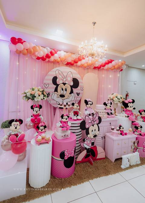 Festa infantil aniversário da Eva 3 anos no Gran Fiesta I e II com decoração minnie por Kevin Medeiros fotógrafo fotografia em Canoas RS'
