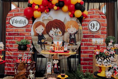 Decoração festa infantil aniversário Harry Potter da decoradora priscila sackser por kevin medeiros fotógrafo canoas porto alegre rs'