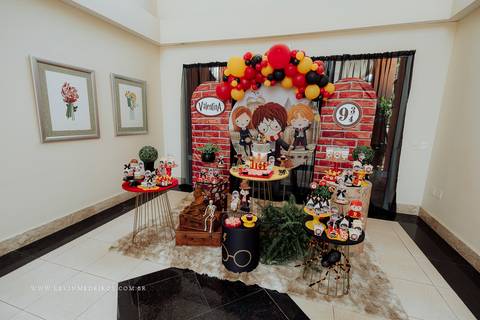 Decoração festa infantil aniversário Harry Potter da decoradora priscila sackser por kevin medeiros fotógrafo canoas porto alegre rs'