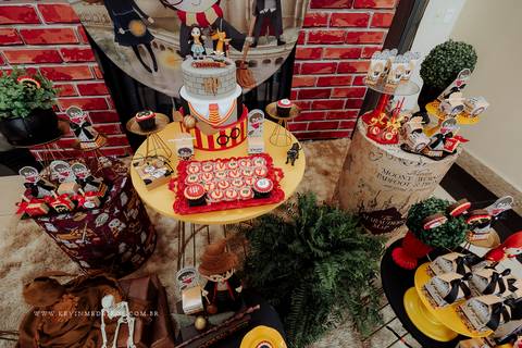 Decoração festa infantil aniversário Harry Potter da decoradora priscila sackser por kevin medeiros fotógrafo canoas porto alegre rs'