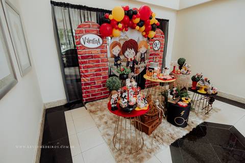 Decoração festa infantil aniversário Harry Potter da decoradora priscila sackser por kevin medeiros fotógrafo canoas porto alegre rs'