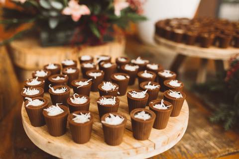 decoração de casamento docinhos estilo boho'