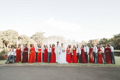 foto com as madrinhas'