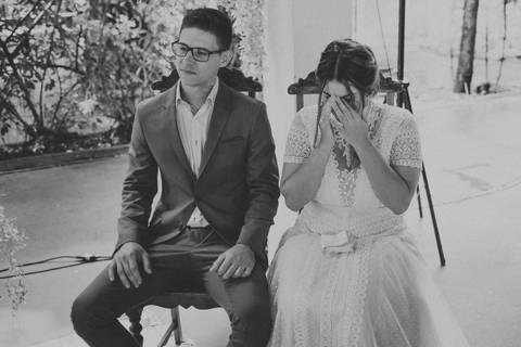 cerimônia de casamento com sentimento'