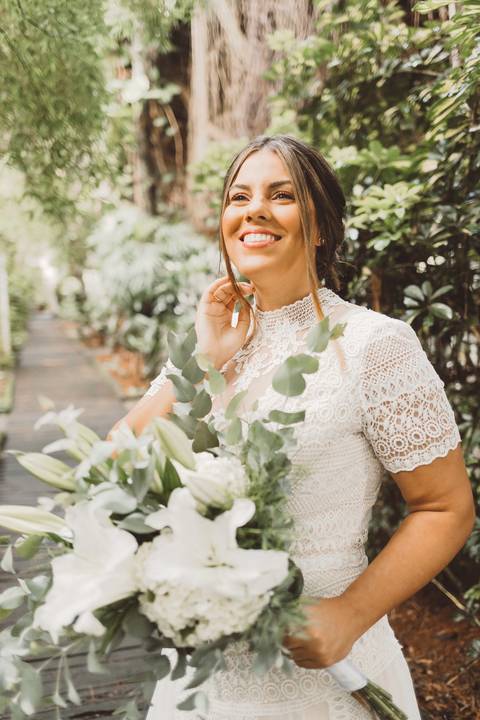 fotos de noiva com buquê'