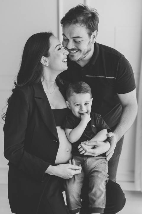 Ensaio em família no estúdio'